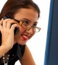 teen being cyber safe while chatting online on laptop