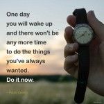 Quote explaining the importance of time on a watch image