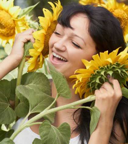 Woman shows how to boost self esteem being happy