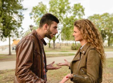 A boy and girl fighting over a friendship problem