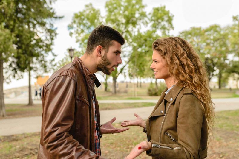 A boy and girl fighting over a friendship problem