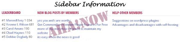 sidebar info