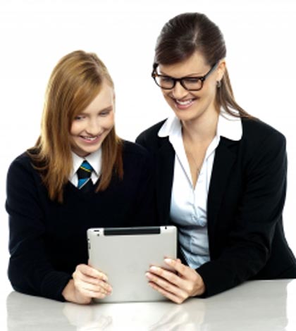 Student with her champion teacher on Teacher's Day