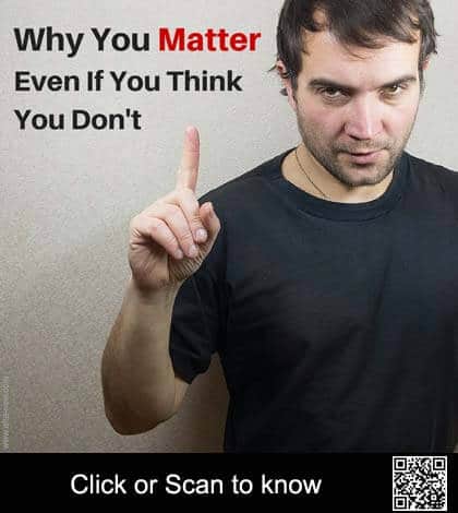 Image showing a man telling why you matter