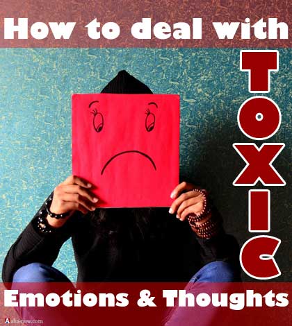 A girl Dealing with toxic emotions and thoughts