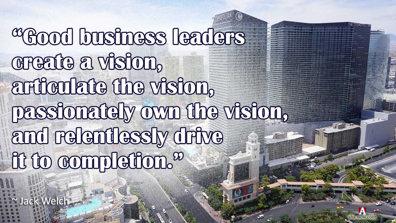 City of Las Vegas and a quote about the vision of business leaders