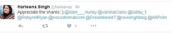 Harleena Twitter Share