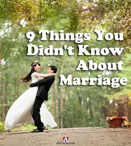 Understanding marriage and the things you do not know