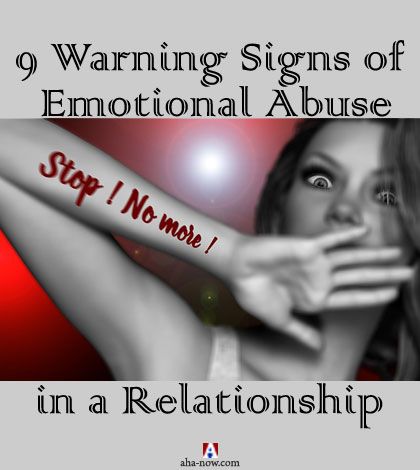 Abusive a relationship signs in of being mentally Signs of