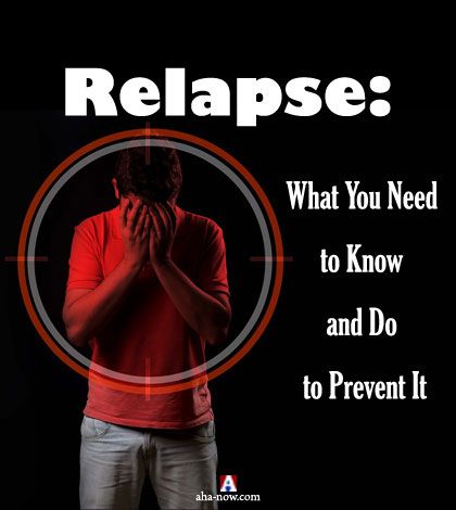 Poster displaying how to prevent relapse and know the signs