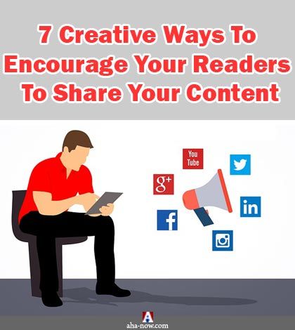 Poster about creative ways to encourage readers to share your content