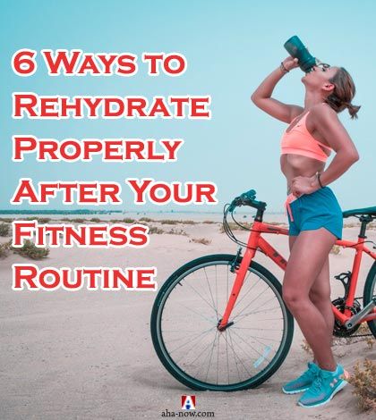 Girl drinking after workout showing ways to rehydrate