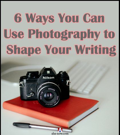 A camera, notebook and pen to depict photography can improve writing