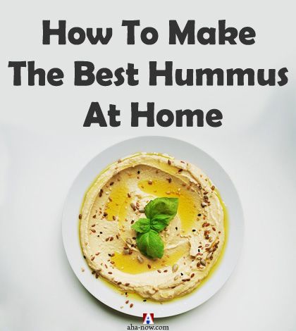 A plate full of hummus and recipe to make it at home