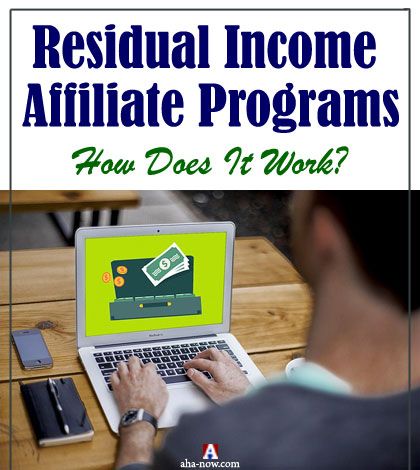 Man working on affiliate programs on laptop to earn residual income
