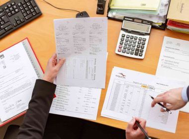 credit score report papers on the table