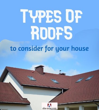 House with different types of roofs