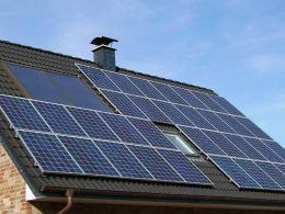 solar energy panels on roof of a house