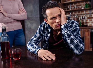 Man trying to avoid alcohol to live a sober life