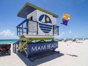 Baywatch tower on Miami beach