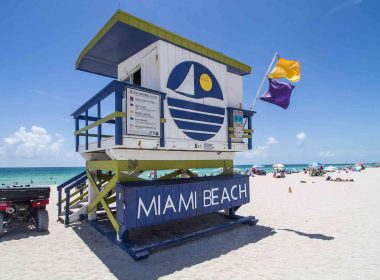 Baywatch tower on Miami beach