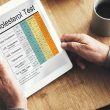 Blood report showing cholesterol levels due to stress